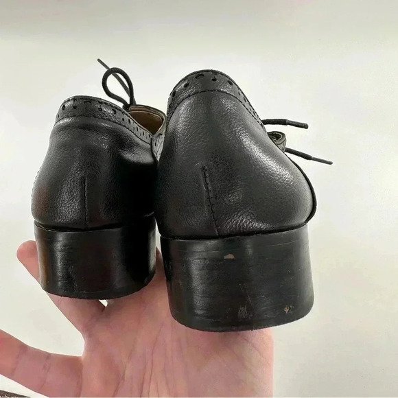 Adrienne Vittadini Biome flats size 7 black faux leather spectator oxfords - Picture 10 of 15